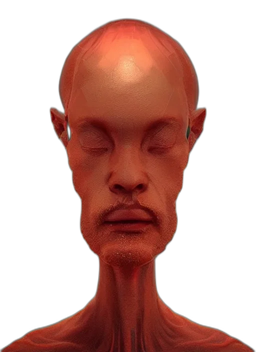 face, mask, staff, creature transparent PNG cut-out