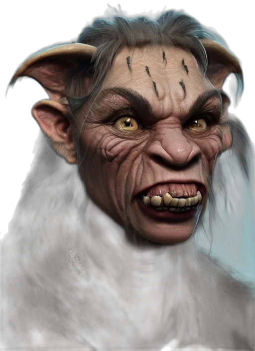 creature, face, animal, staff transparent PNG cut-out