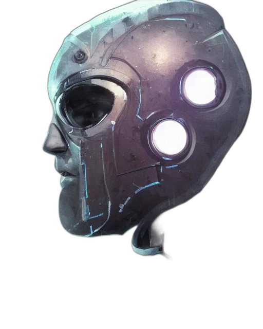 mask, robot, face, crown transparent PNG cut-out