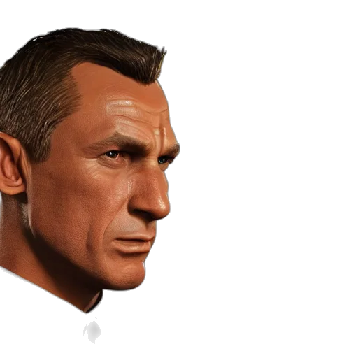 face, concept art, photorealistic, comic book art transparent PNG cut-out