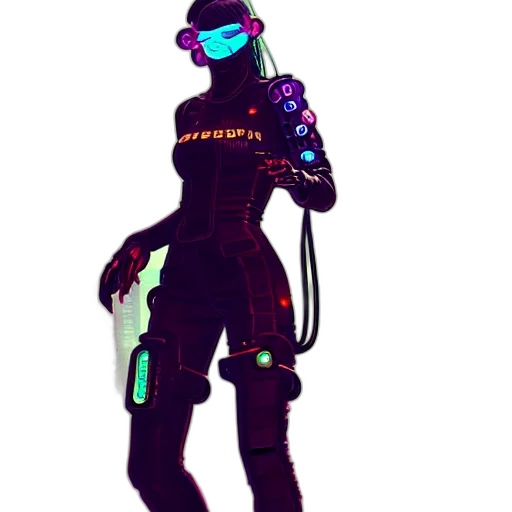 robot, staff, jacket, weapon transparent PNG cut-out