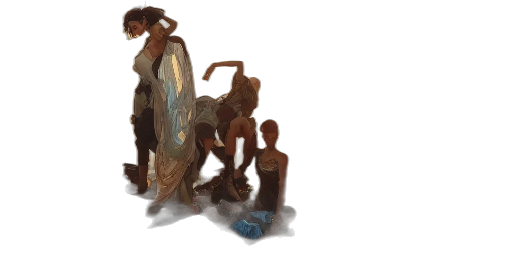 concept art, fantasy art, 3d render, watercolor transparent PNG cut-out