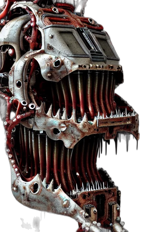 robot, creature, face, concept art transparent PNG cut-out