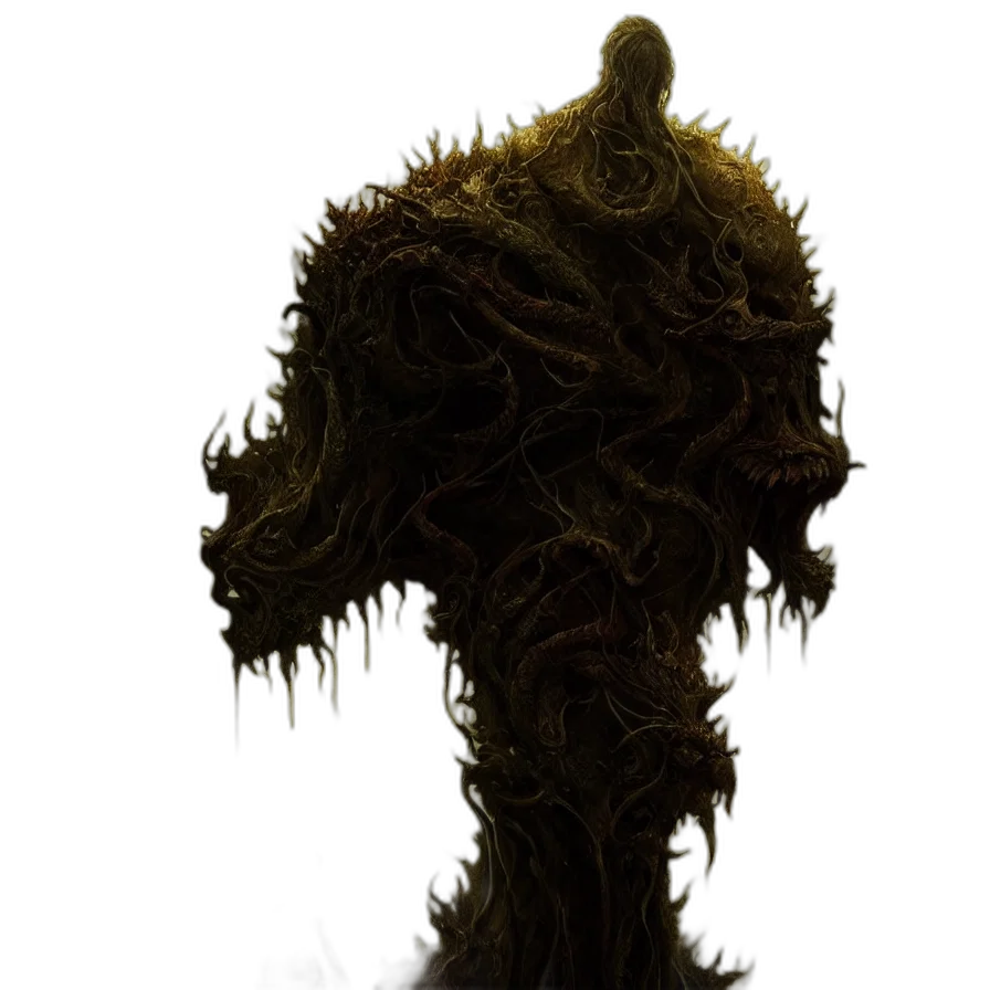 hair, creature, staff, mask transparent PNG cut-out