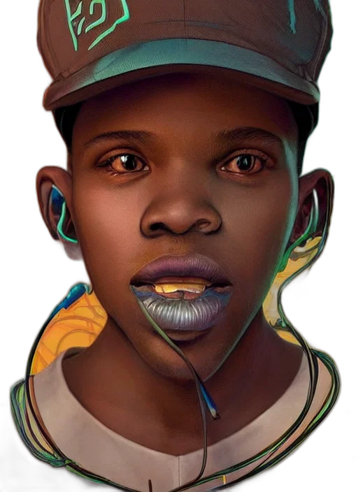 face, hat, staff, creature transparent PNG cut-out