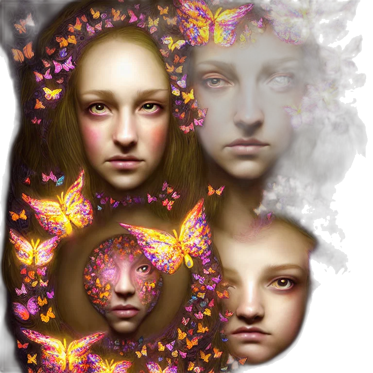 face, mask, crown, flower transparent PNG cut-out