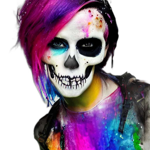 mask, face, creature, watercolor transparent PNG cut-out