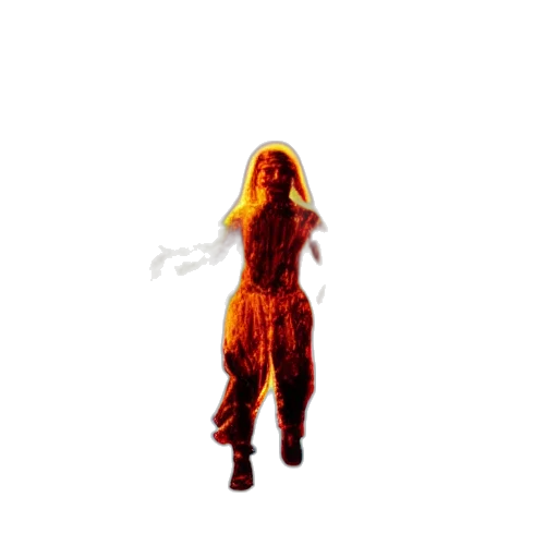 hair, dress, creature, staff transparent PNG cut-out