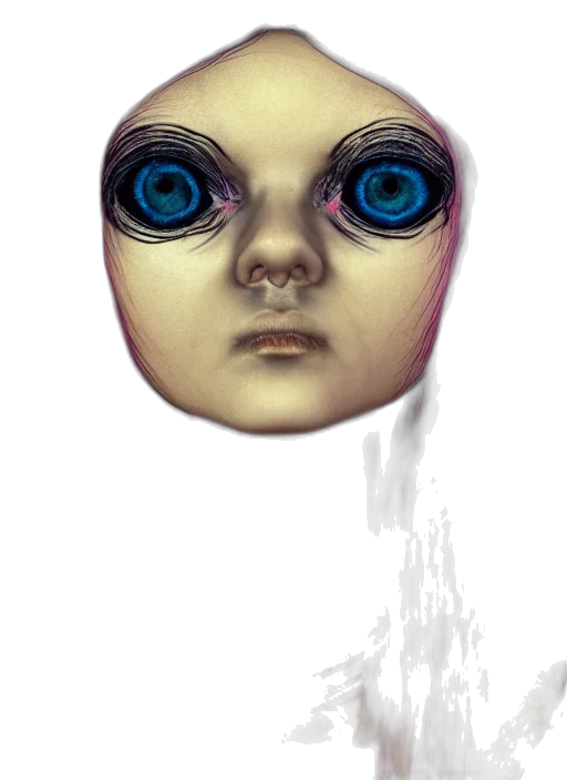 face, mask, robot, creature transparent PNG cut-out