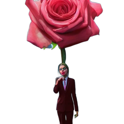 staff, flower, robot, umbrella transparent PNG cut-out