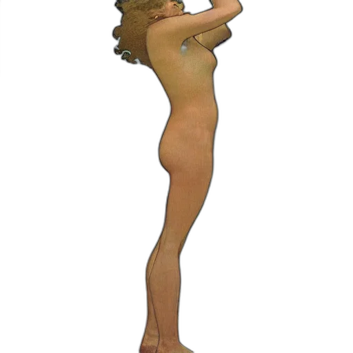 staff, dress, creature, hair transparent PNG cut-out