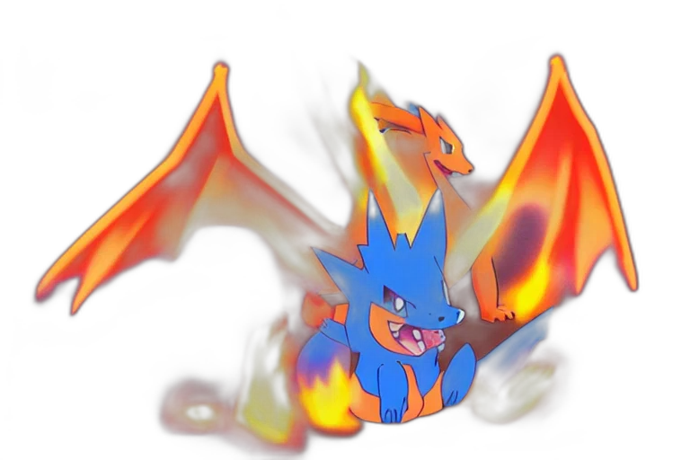 dragon, creature, animal, staff transparent PNG cut-out