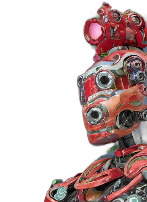 robot, mask, face, cyberpunk transparent PNG cut-out