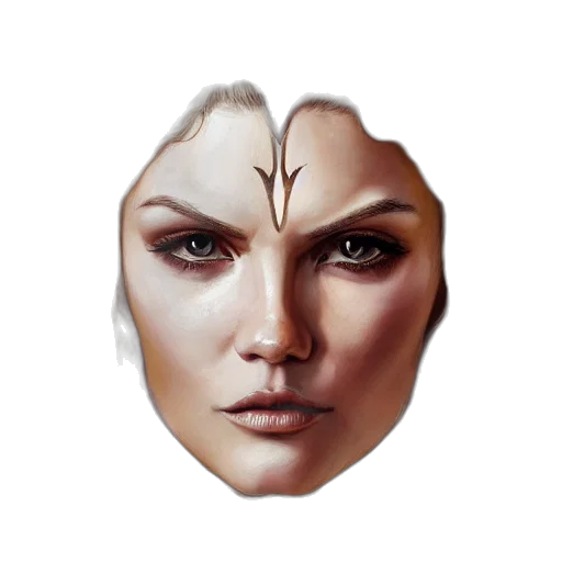 face, mask, crown, jewelry transparent PNG cut-out