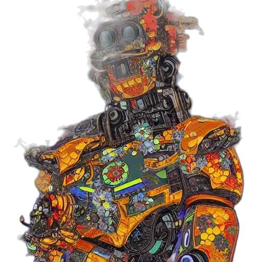 robot, weapon, jacket, mask transparent PNG cut-out