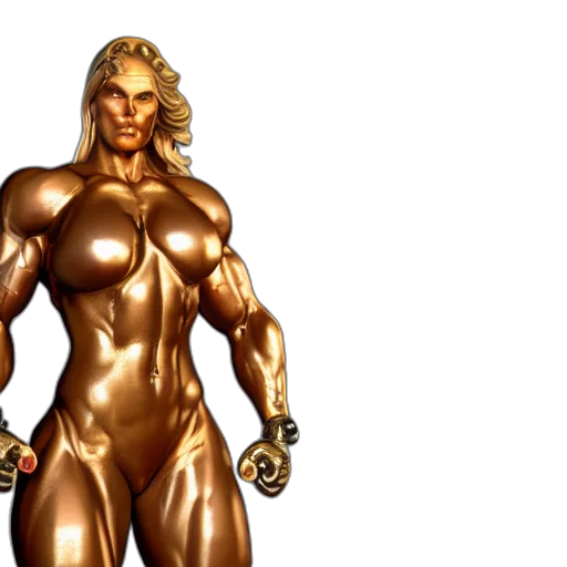 concept art, 3d render, comic book art, golden transparent PNG cut-out