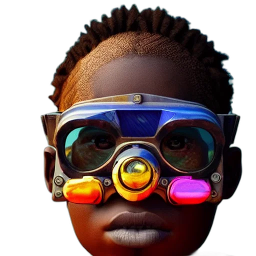 mask, face, robot, 3d render transparent PNG cut-out