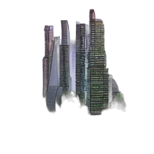 building, 3d render, concept art, pixel art transparent PNG cut-out