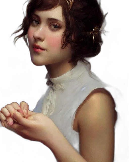 face, dress, jewelry, staff transparent PNG cut-out