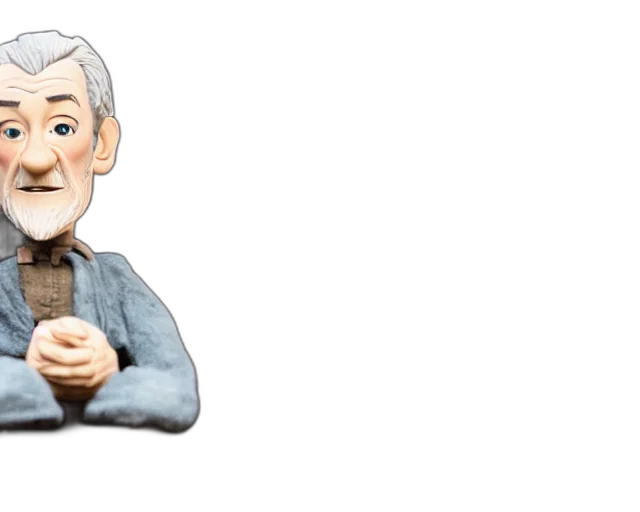 staff, 3d render, cartoon, pixel art transparent PNG cut-out