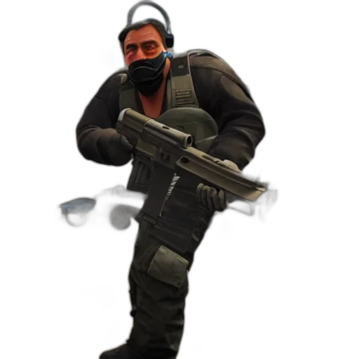 weapon, staff, mask, jacket transparent PNG cut-out