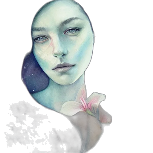 face, mask, flower, creature transparent PNG cut-out