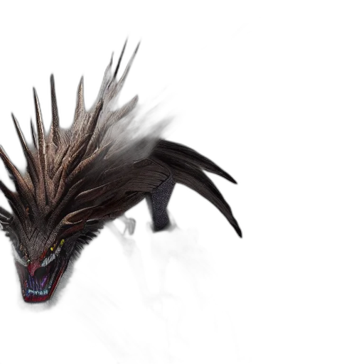 hair, creature, dragon, animal transparent PNG cut-out