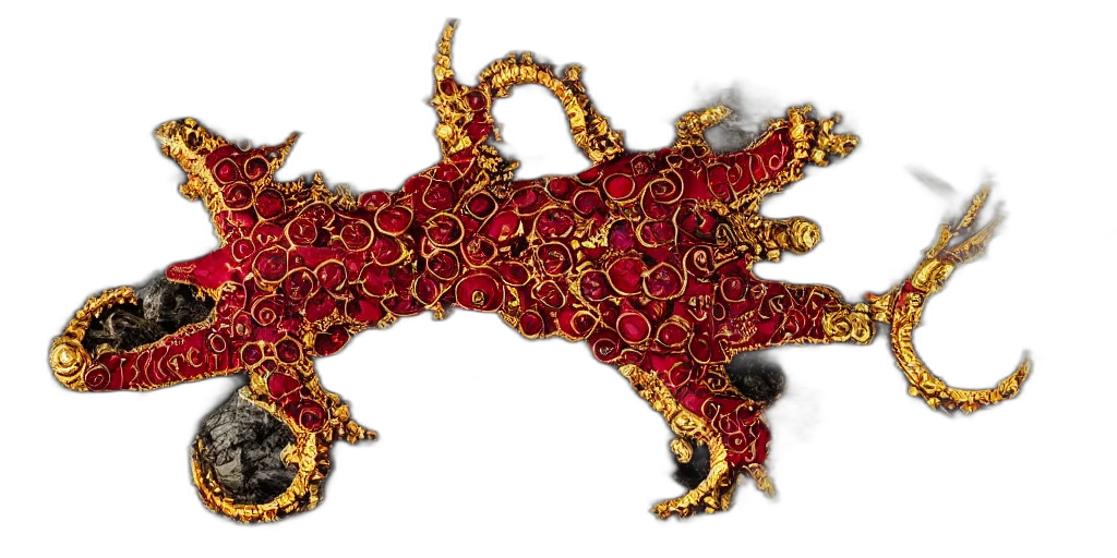 jewelry, dragon, crown, staff transparent PNG cut-out