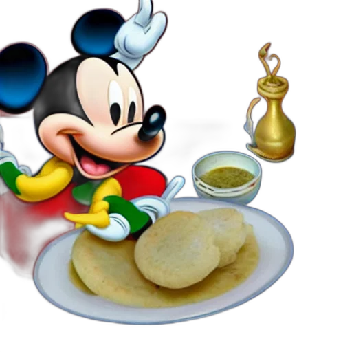 food, photorealistic, 3d render, mickey transparent PNG cut-out