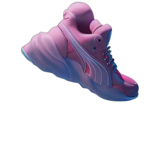 shoes, vaporwave, 3d render, concept art transparent PNG cut-out