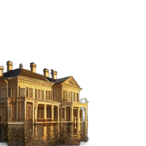 building, crown, furniture, 3d render transparent PNG cut-out