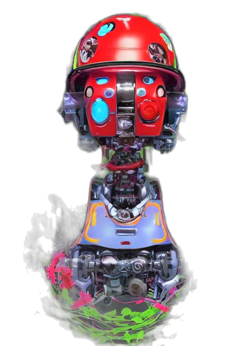 robot, weapon, face, concept art transparent PNG cut-out