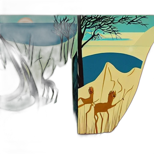 concept art, fantasy art, 3d render, forest transparent PNG cut-out