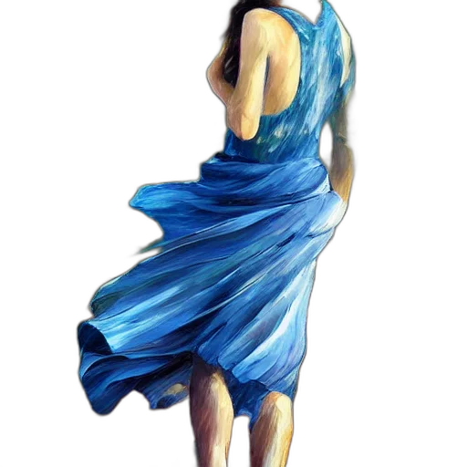 dress, face, staff, jewelry transparent PNG cut-out