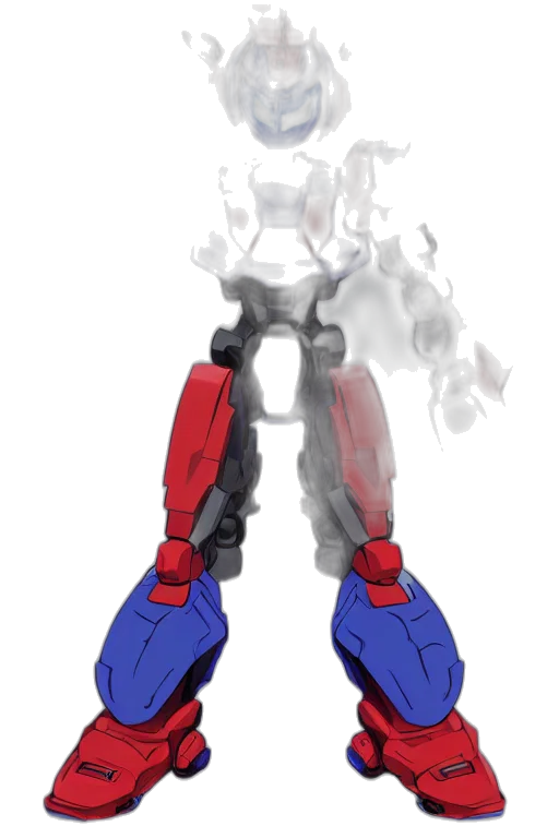 robot, weapon, mask, jacket transparent PNG cut-out