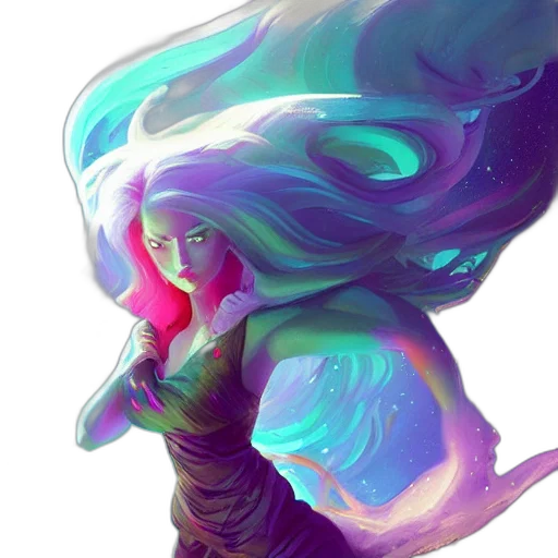 dress, hair, dragon, creature transparent PNG cut-out