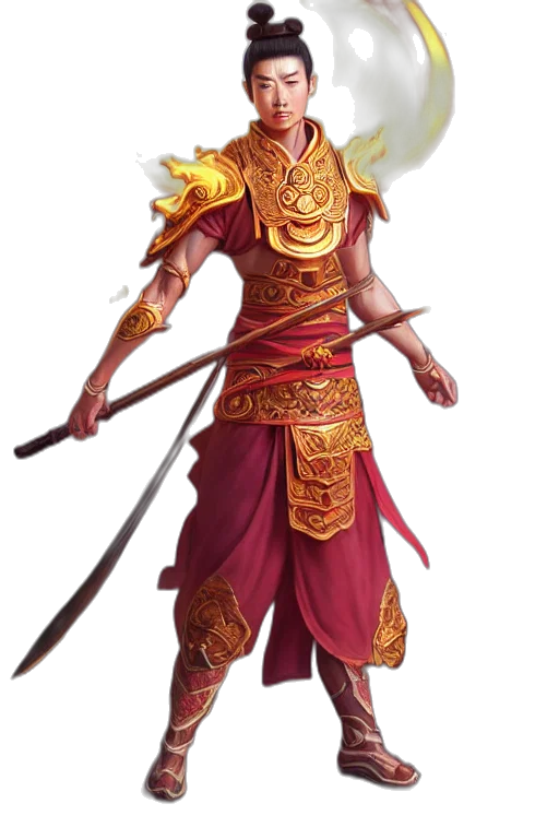 staff, sword, dragon, fantasy art transparent PNG cut-out