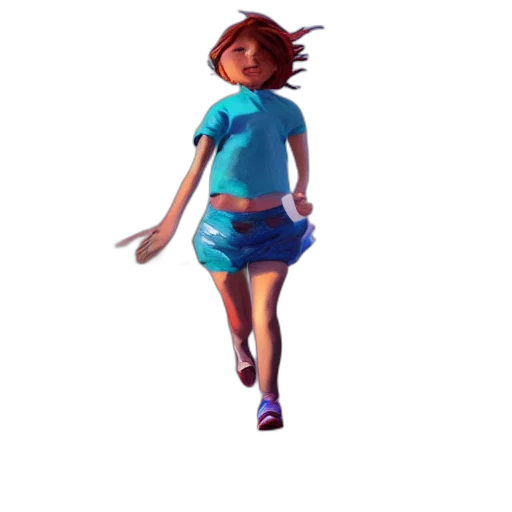 dress, jacket, staff, creature transparent PNG cut-out