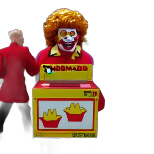 food, 3d render, concept art, ronald transparent PNG cut-out