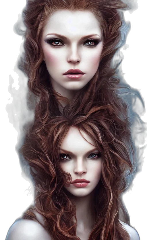 hair, face, photorealistic, fantasy art transparent PNG cut-out