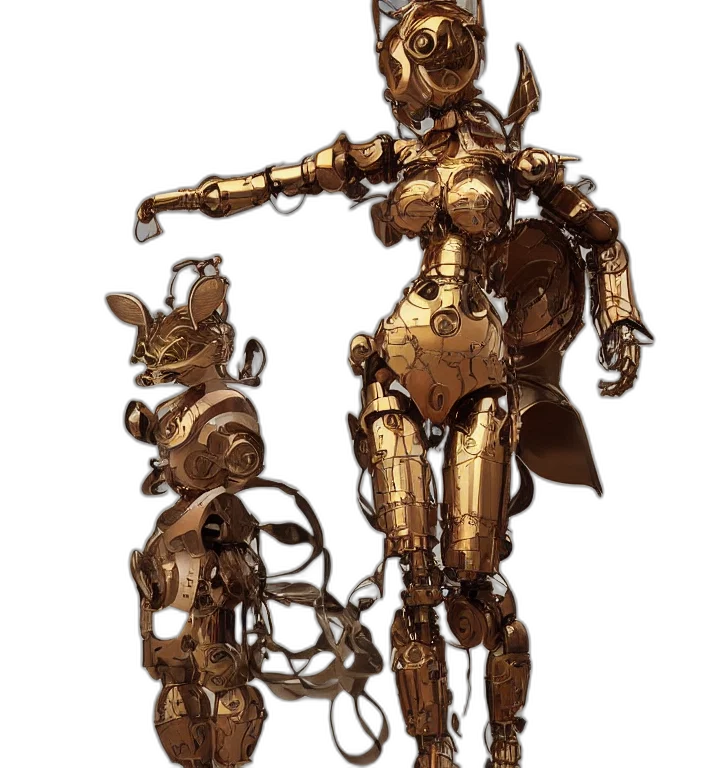 robot, staff, weapon, concept art transparent PNG cut-out