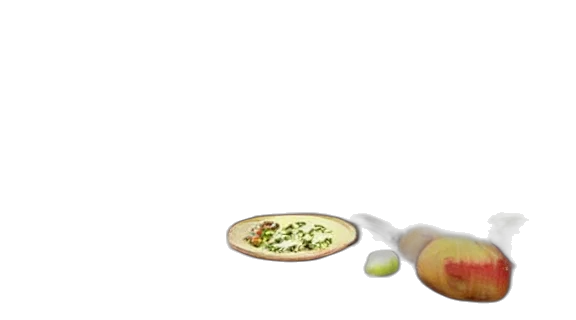 food, 3d render, photorealistic, pixel art transparent PNG cut-out