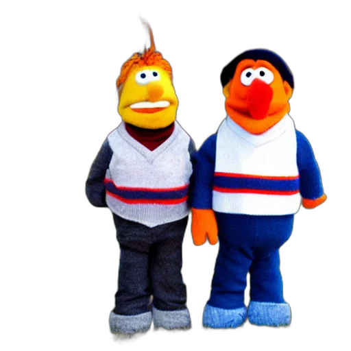 3d render, bert, ernie, community transparent PNG cut-out