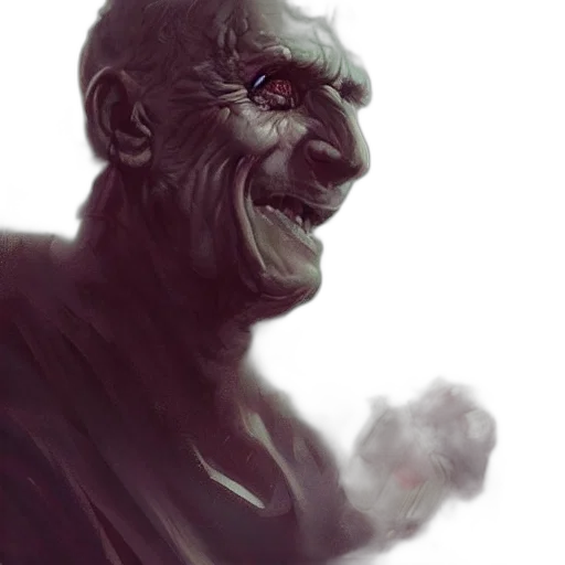 face, mask, creature, concept art transparent PNG cut-out