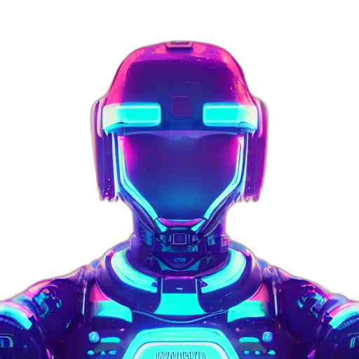 robot, face, jacket, mask transparent PNG cut-out
