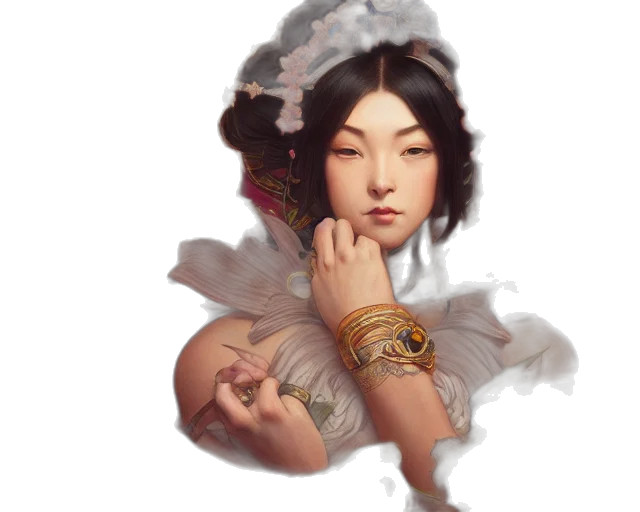 jewelry, face, weapon, staff transparent PNG cut-out