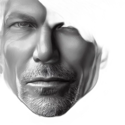 face, mask, photorealistic, pencil sketch transparent PNG cut-out