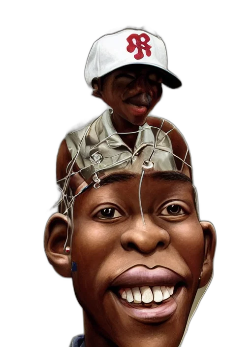 face, mask, hat, photorealistic transparent PNG cut-out