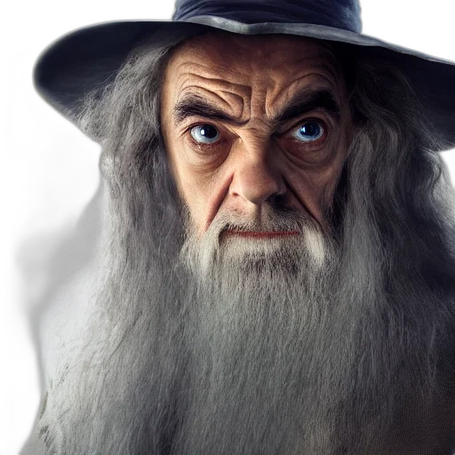face, hat, staff, creature transparent PNG cut-out