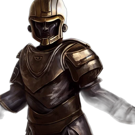 robot, sword, concept art, 3d render transparent PNG cut-out